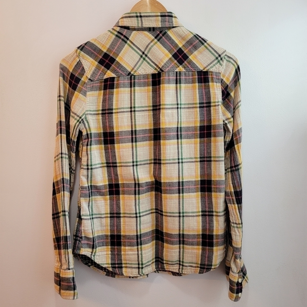 Merona Plaid Button Blouse Size XS - Picture 2 of 4